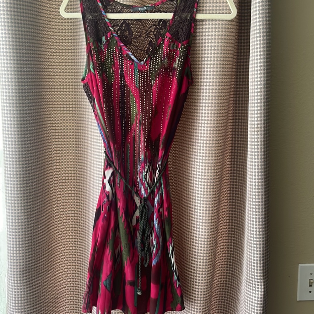 MissMe woman’s dress with rope belt size small euc